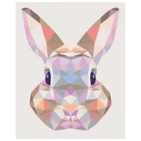 Pictură pe numere BrushMe Iepuraș în stil mozaic BS52252 50 x 40 cm / Verticală