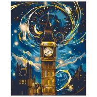 Pictură pe numere BrushMe Big Ben fermecat BS54016 50 x 40 cm / Verticală