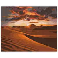 Картина по номерам BrushMe Закат в пустыне BS51757 50 x 40 см / Горизонтальная