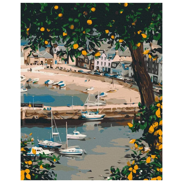 Картина по номерам BrushMe Живописная бухта BS53780 50 x 40 см / Вертикальная photo 1