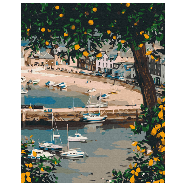 Картина по номерам BrushMe Живописная бухта BS53780 50 x 40 см / Вертикальная photo 1