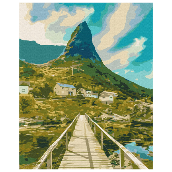 Pictură pe numere BrushMe Norvegia pitorească BS52475 50 x 40 cm / Verticală photo 1