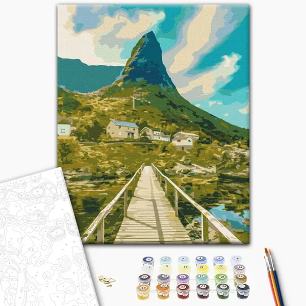 Pictură pe numere BrushMe Norvegia pitorească BS52475 50 x 40 cm / Verticală photo 4