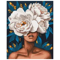 Pictură pe numere BrushMe Aroma bujorilor BS54010 50 x 40 cm / Verticală