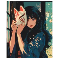 Pictură pe numere BrushMe Kitsune BS54077 50 x 40 cm / Verticală