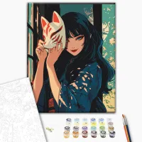 Pictură pe numere BrushMe Kitsune BS54077 50 x 40 cm / Verticală photo 3
