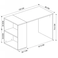 Masă de birou Nex Home Smyrna PAL/ White photo 5