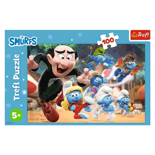 Puzzle Trefl Papa Smurf's lessons 5+/ Количество деталей: 100 photo 2 Puzzle Trefl Papa Smurf's lessons 5+/ Количество деталей: 100 photo 2