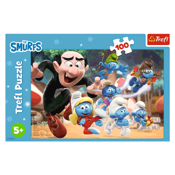 Puzzle Trefl Papa Smurf's lessons 5+/ Количество деталей: 100 photo 2 Puzzle Trefl Papa Smurf's lessons 5+/ Количество деталей: 100 photo 2