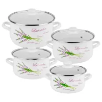 Набор кастрюль Tadar Lawenda 2.8л Нержавеющая сталь / Белый