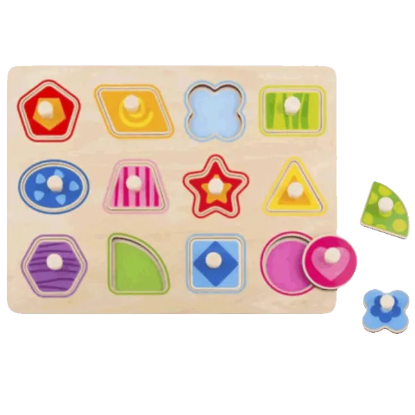 Puzzle Tooky Toy În ramă cu figurine 1.5+/ Numărul de piese: 12 photo 2