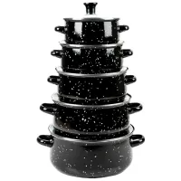 Set de cratițe 4Life Ruibeiru 2l Oțel emailat / Black