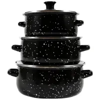 Set de cratițe 4Life Ruibeiru 2l Oțel emailat / Black