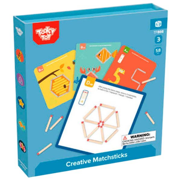 Set de creație Tooky Toy Creative Matchsticks 57387 3+ / Blue photo 1