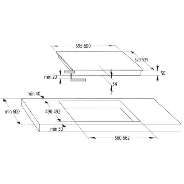 Plită încorporabilă cu inducție Gorenje IS645BSC Vitroceramică / Black photo 4