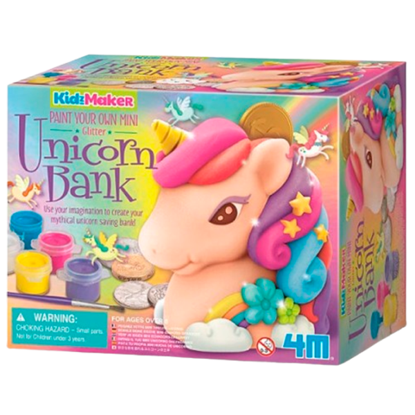 Set de creație 4M Cute Animals Unicorn Bank 4893156047786 5+ / Multicolor Multicolor photo 1