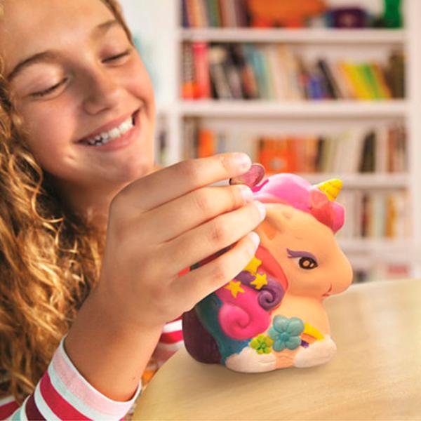 Set de creație 4M Cute Animals Unicorn Bank 4893156047786 5+ / Multicolor Multicolor photo 4
