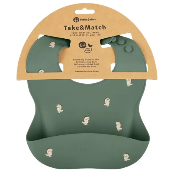 Bavetă Petite&Mars Take&Match Clasică / Silicon / Green photo 1 Bavetă Petite&Mars Take&Match Clasică / Silicon / Green photo 1