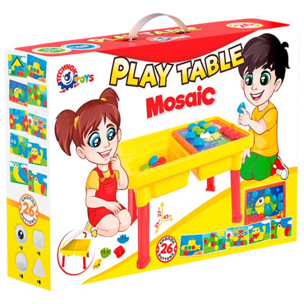 Mozaic Technok Play Table 4823037606269 2+ / Yellow Red photo 1