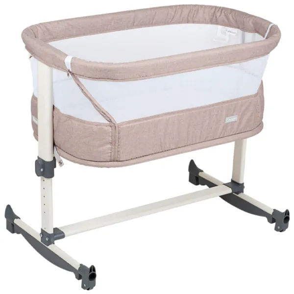 Pat pentru copii BabyGo Co-sleeper Vivaldi 0 luni - 3 ani / Beige photo 1