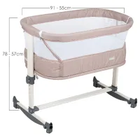 Детская кровать BabyGo Co-sleeper Vivaldi 0 месяцев - 3 года / Бежевый photo 3