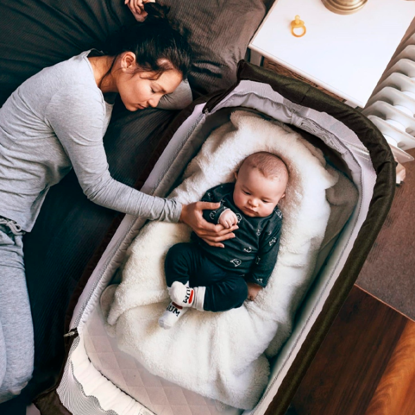 Pat pentru copii BabyGo Co-sleeper Vivaldi 0 luni - 3 ani / Beige photo 5