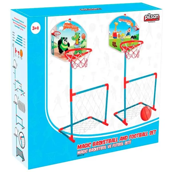 Panou baschet cu inel Pilsan Set Magic Basketball + Fotbal Multicolor photo 1 Panou baschet cu inel Pilsan Set Magic Basketball + Fotbal Multicolor photo 1