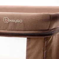 Pat pentru copii BabyGo Goodnight 0 luni - 3 ani / Beige photo 4