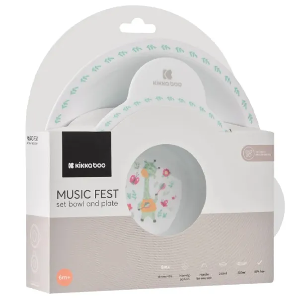 Set Kikka Boo Music Fest Unisex / 6+ luni / White photo 5