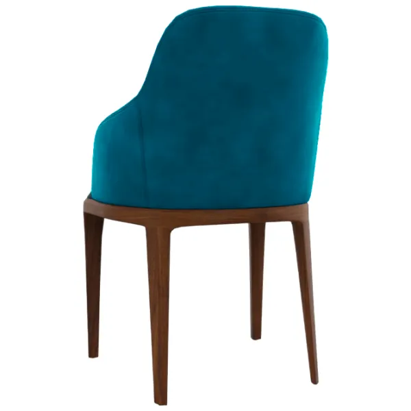 Scaun de bucătărie Dogtas LOGAN PLUS Stofă/ Turquoise Walnut photo 3