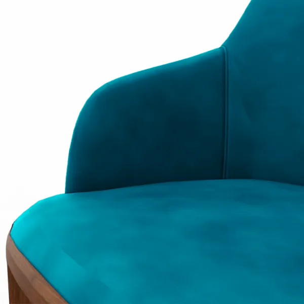 Scaun de bucătărie Dogtas LOGAN PLUS Stofă/ Turquoise Walnut photo 4