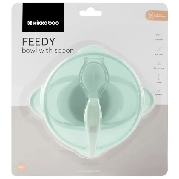 Set Kikka Boo Feedy  Unisex / 6+ luni / Mint photo 6 Set Kikka Boo Feedy  Unisex / 6+ luni / Mint photo 6