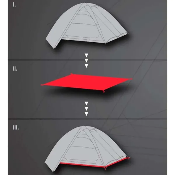 Подстилка Hannah GROUNDSHEET 3 Графит / Полиэстер photo 4