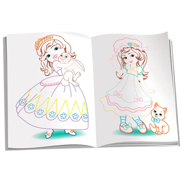 Set de creație Dorința Marea carte de colorat Prințese mici 9789975143561 4+ / Multicolor photo 2 Set de creație Dorința Marea carte de colorat Prințese mici 9789975143561 4+ / Multicolor photo 2