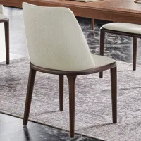 Кухонный стул Dogtas Logan Ткань/ Кремовый Грецкий орех