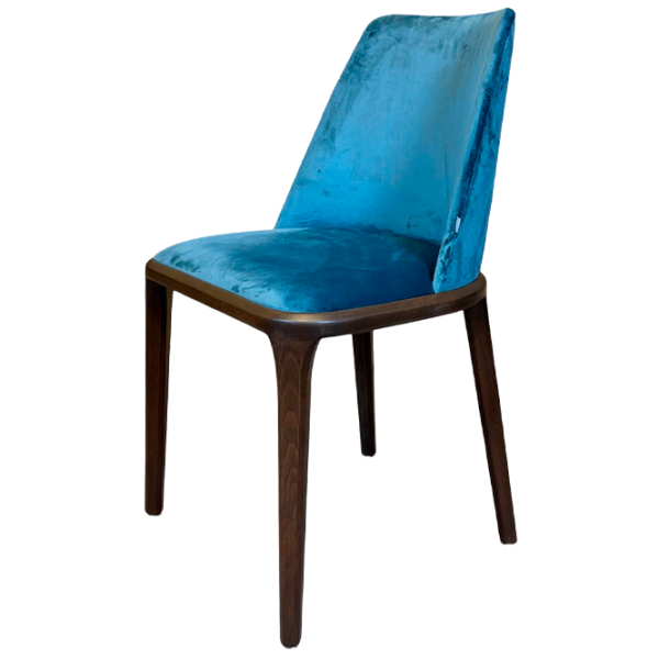 Кухонный стул Dogtas Logan Ткань/ Аквамариновый Грецкий орех photo 1 Кухонный стул Dogtas Logan Ткань/ Аквамариновый Грецкий орех photo 1