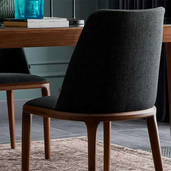 Scaun de bucătărie Dogtas Logan Stofă/ Dark Blue Walnut photo 5