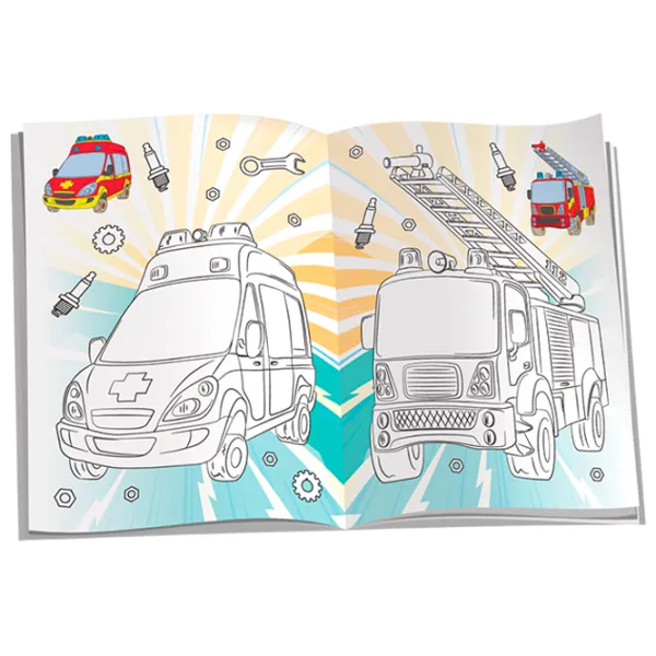 Креативный набор Dorința Marea carte de colorat Automobile & Roboti 9789975143639 4+ / Разноцветный photo 2 Креативный набор Dorința Marea carte de colorat Automobile & Roboti 9789975143639 4+ / Разноцветный photo 2