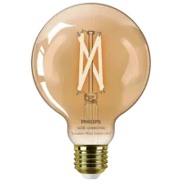 Умная лампочка светодиодная филаментная Philips Globe WIZ 929003018321 E27 / 7 Вт / 2000 K / 640лм / White