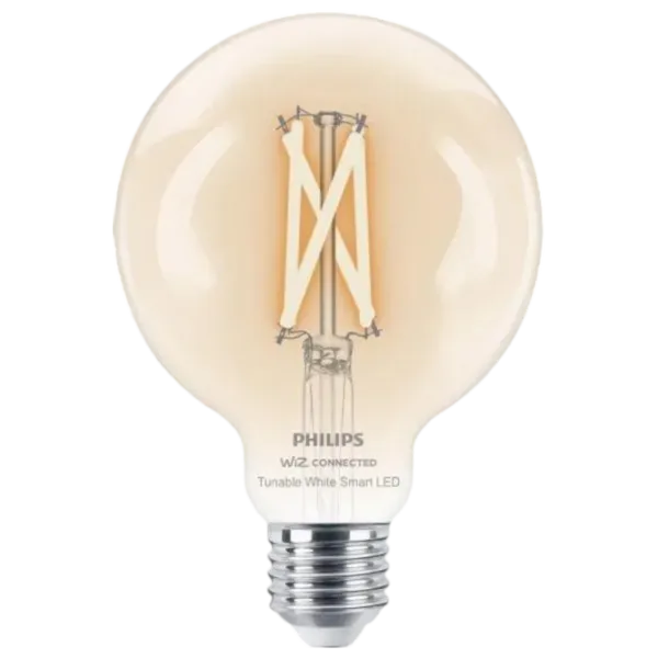 Умная лампочка светодиодная филаментная Philips Globe WIZ 929003018221 E27 / 7 Вт / 6500 К / 806лм / White photo 2 Умная лампочка светодиодная филаментная Philips Globe WIZ 929003018221 E27 / 7 Вт / 6500 К / 806лм / White photo 2