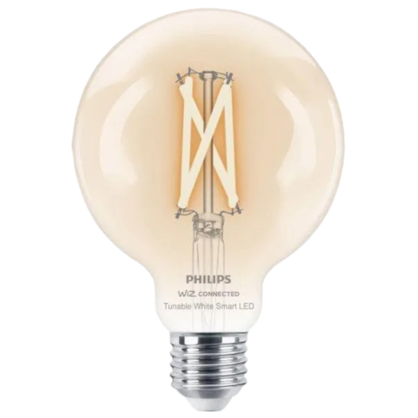 Умная лампочка светодиодная филаментная Philips Globe WIZ 929003018221 E27 / 7 Вт / 6500 К / 806лм / White photo 2 Умная лампочка светодиодная филаментная Philips Globe WIZ 929003018221 E27 / 7 Вт / 6500 К / 806лм / White photo 2