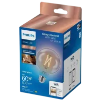 Bec inteligent LED cu filament Philips Globe WIZ 929003018221 E27 / 7 W / 6500 K / 806lm / White photo 3