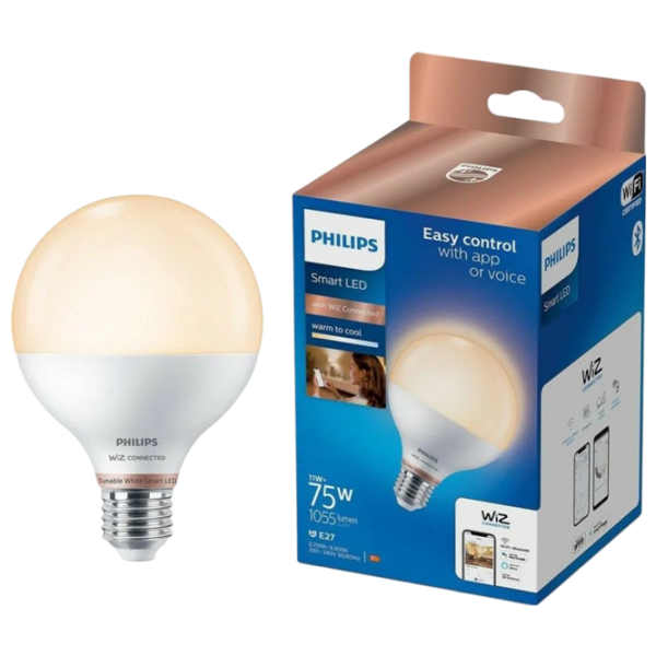 Bec inteligent LED Philips Globe WIZ 929002451021 E27 / 11 W / 6500 K / 1055lm / White photo 5