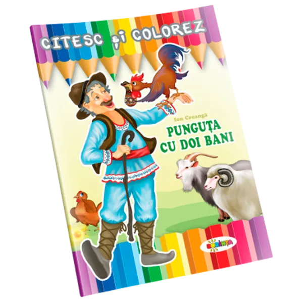 Set de creație Dorința Citesc și colorez Punguța cu doi bani 9789975130899 4+ / Multicolor photo 1 Set de creație Dorința Citesc și colorez Punguța cu doi bani 9789975130899 4+ / Multicolor photo 1