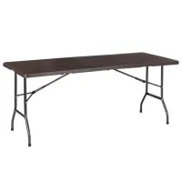 Садовый стол Modern Home SZK-180B  Прямоугольный / Черный Коричневый