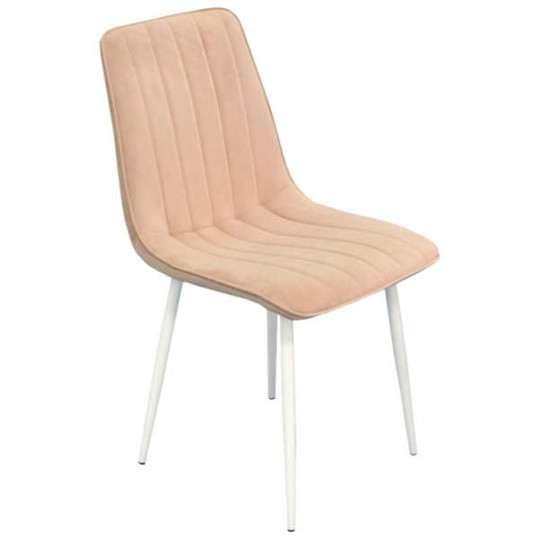 Обеденные стол со стульями Evelin DT 402-5+4 8 (XR-154Wh) Круглая / ДСП / Light Beige photo 2 Обеденные стол со стульями Evelin DT 402-5+4 8 (XR-154Wh) Круглая / ДСП / Light Beige photo 2