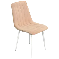 Обеденные стол со стульями Evelin DT 402-5+4 8 (XR-154Wh) Круглая / ДСП / Light Beige photo 2