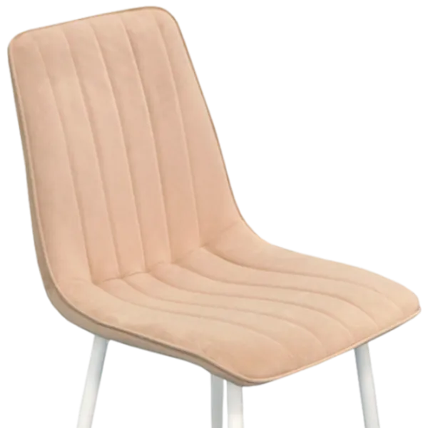 Обеденные стол со стульями Evelin DT 402-5+4 8 (XR-154Wh) Круглая / ДСП / Light Beige photo 3 Обеденные стол со стульями Evelin DT 402-5+4 8 (XR-154Wh) Круглая / ДСП / Light Beige photo 3