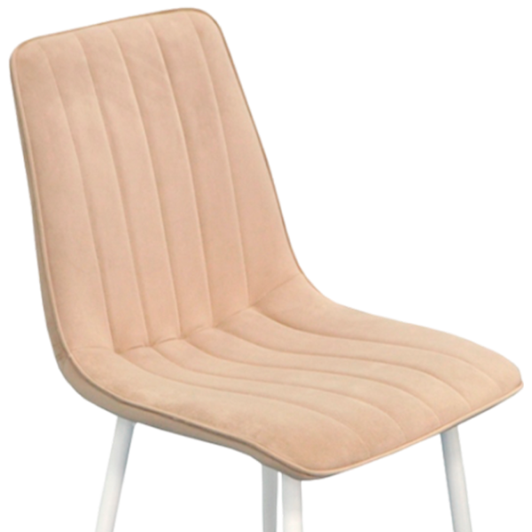 Обеденные стол со стульями Evelin DT 402-5+4 8 (XR-154Wh) Круглая / ДСП / Light Beige photo 3 Обеденные стол со стульями Evelin DT 402-5+4 8 (XR-154Wh) Круглая / ДСП / Light Beige photo 3