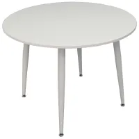 Обеденные стол со стульями Evelin DT 402-5+4 8 (XR-154Wh) Круглая / ДСП / Light Beige photo 4